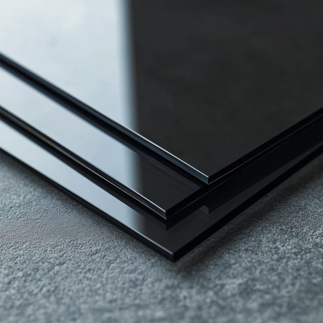 Schwarze PLEXIGLAS® Platten, hochglänzend
